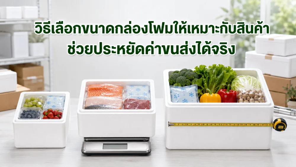 วิธีเลือกขนาดกล่องโฟมให้เหมาะกับสินค้า ช่วยประหยัดค่าขนส่งได้จริง