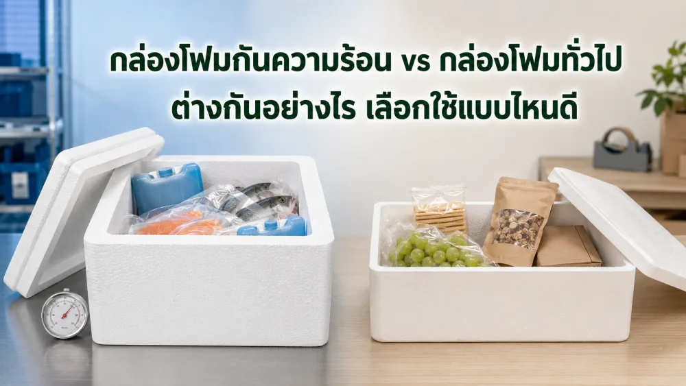 กล่องโฟมกันความร้อน vs กล่องโฟมทั่วไป ต่างกันอย่างไร เลือกใช้แบบไหนดี
